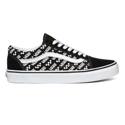 Vans Logo Repeat Old Skool - Kadın Spor Ayakkabı (Siyah)